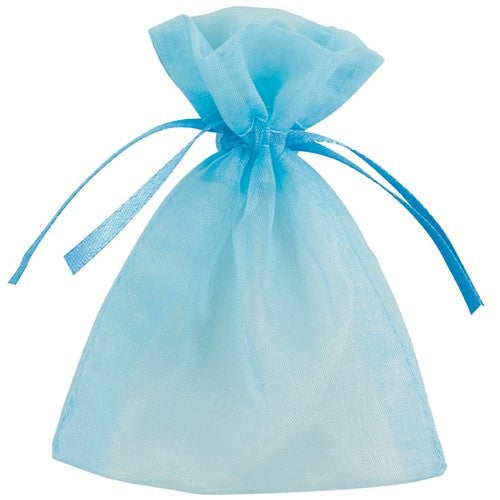 Organza Bags Blue,[product type] - Baby Showers and More