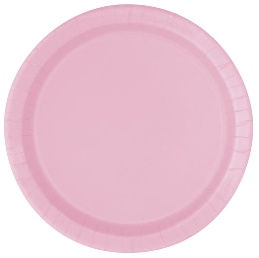 Pink Buffet Plates 22cm - Uk Baby Shower Co ltd