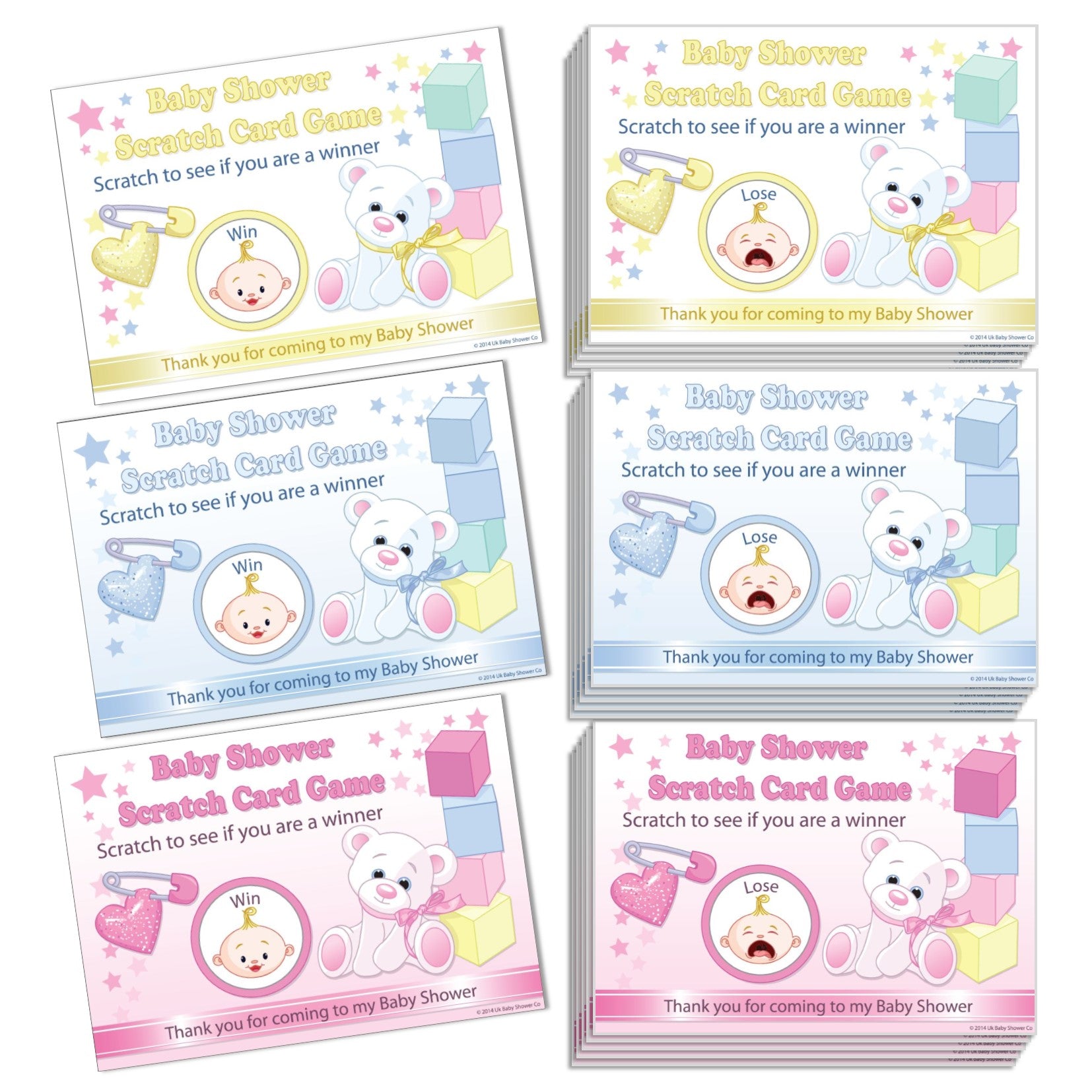 Stars Scratch Cards Game Stars Theme,[product type] - Baby Showers and More