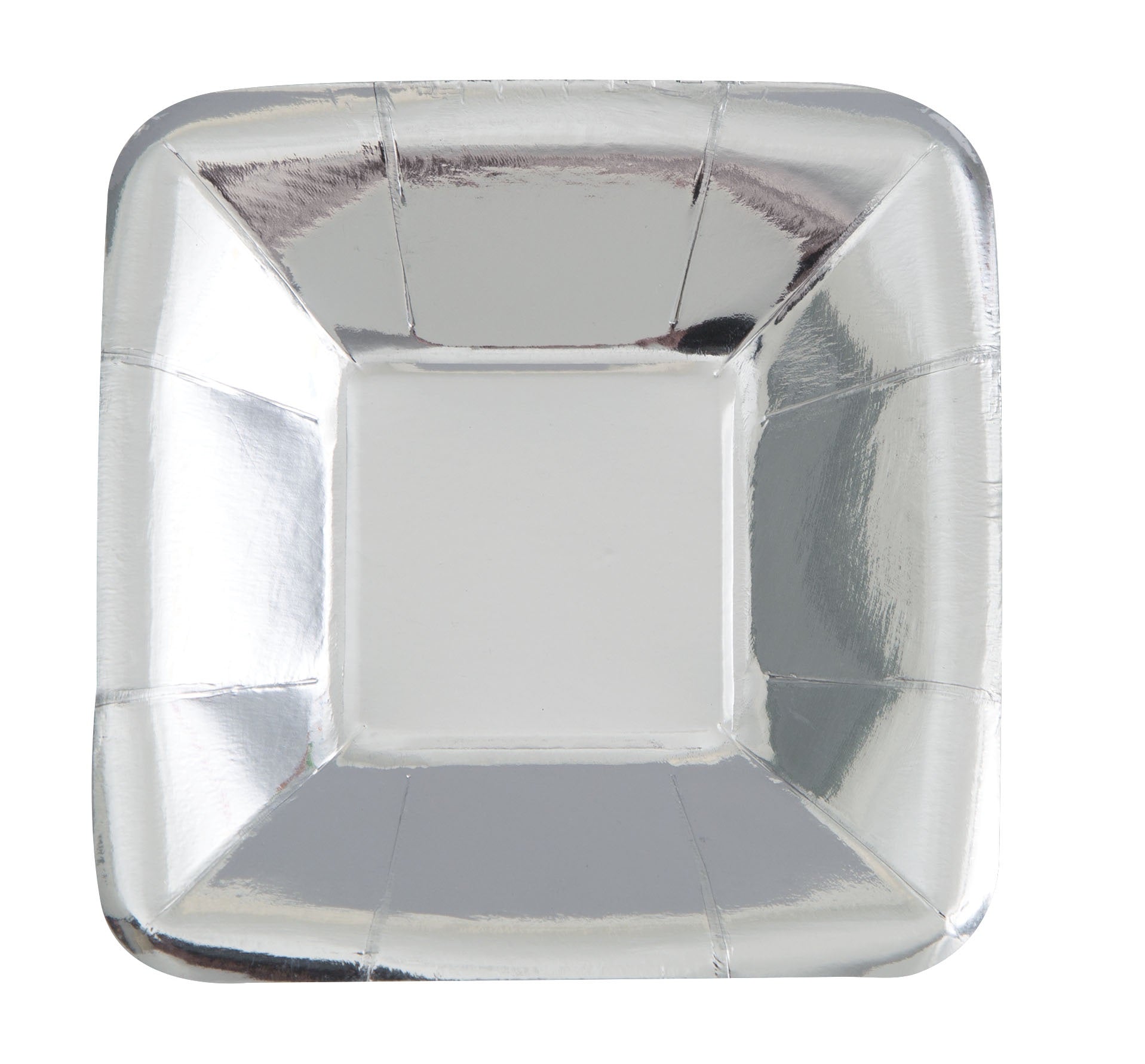 Silver Foil Appetiser Plates Square - Uk Baby Shower Co ltd